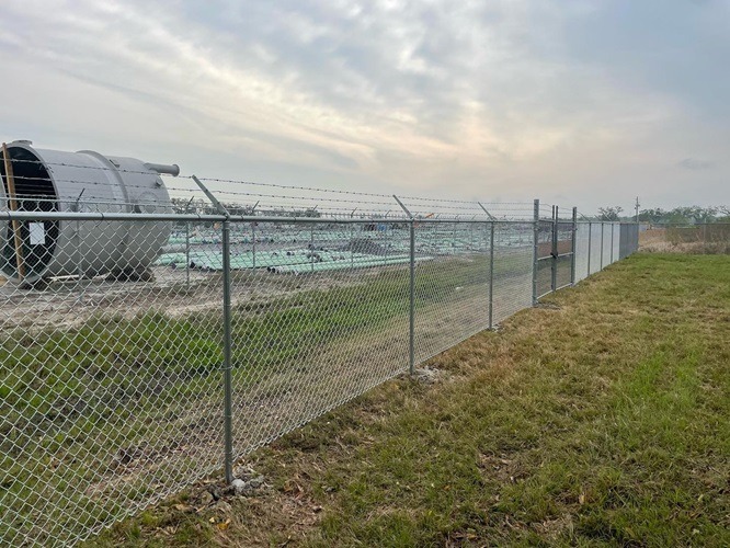 chain link fence at commercial facility