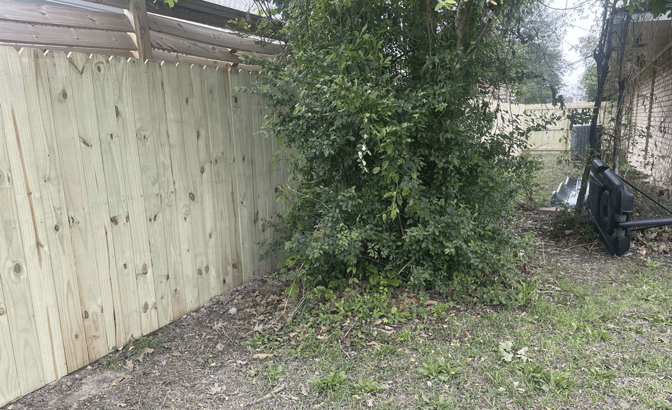 wooden fence repaired