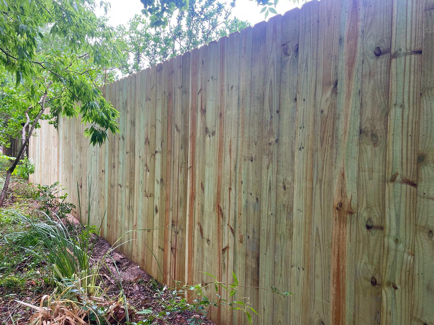 wooden privacy fences